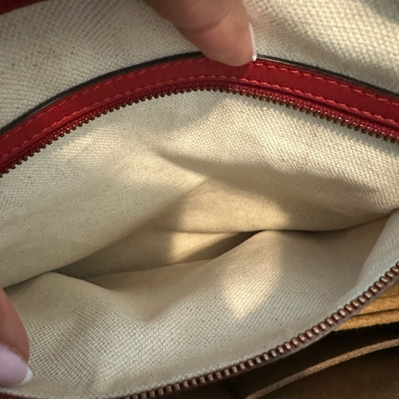 LNWOT Large in Red Canvas Vintage Web Rania Top Handle Gucci Bag - Picture 5 of 11